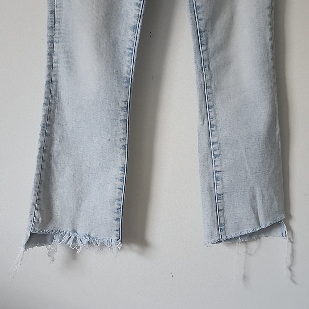 Mother The Insider Crop Step Fray Jeans In Smooth Sailing Size 24 - Picture 8 of 16